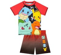 Pokémon Costume De Bain Garçon, Maillot De Bain Garçon Bulbizarre, Salamèche Et Pikachu, Ensemble 2 Pièces, Rouge 8-9 Ans