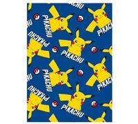 Pokemon Couverture Pikachu 100 x 140 cm Coralina | Corail polaire 190 g/m² | Douce et chaude | Licence officielle | 100 % polyester | pour enfants et fans