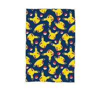 Couverture Polaire Pokémon | Couverture Chaude Super Douce et Chaude Motif Pikachu et Pokéball | Parfait pour la Maison, la Chambre, Les soirées Pyjama et Le Camping | Taille 100 x 150 cm | Bleu