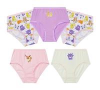 Pokémon Culottes Fille, Confortable Respirant Coton Shorty Fille (Rose/Multicolore, 5-6 Ans)