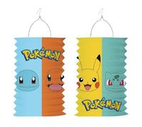Pokémon - Décoration pour anniversaire d'enfant et fête - Dimensions : 28 cm - Avec bougeoir en papier et métal - Pour anniversaire d'enfant