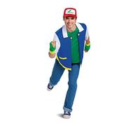 DISGUISE 120069STD-20L ASH KETCHUM CLASSIC UNISEX ADULTE Pokemon Dress Up & Accessoires, Bleu, par défaut