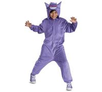 Pokémon - Déguisement Enfant Ectoplasma avec Détails Authentiques - Taille M 7 à 8 Ans - Licence Officielle - Costume de Jeu et Halloween