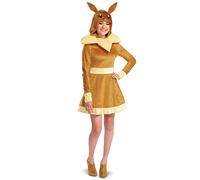 Pokémon - Déguisement Robe et Capuche Évoli Adulte - Taille L - Robe avec Queue - Licence Officielle Pokémon - Costume Fille Doux et Confortable - Pour Toutes Occasions - Idée Cadeau Fan