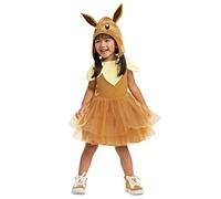 Pokémon | Déguisement Robe Tutu Évoli Enfant | Taille 3-4 Ans | Robe avec Queue + Coiffe | Licence Officielle Pokémon | Costume Fille Doux et Confortable | Pour Toutes Occasions | Idée Cadeau Fan