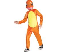 Pokémon | Déguisement "Salamèche" Enfant 10-12 Ans | Taille Unique | avec Queue et Masque Inclus | Licence Officielle Pokémon | Tissu Minky Doux | Cosplay Jeux Vidéo| Idée Cadeau Fa