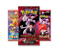 Pokémon Destined Rivals Lot de 3 boosters mixtes - 1 pack Pokémon anglais, 1 vague de chaleur coréenne et 1 x Glory of Team Rocket That Mouse Fashion Import