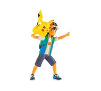 Pokémon – Figurine de combat Sacha prête au combat 11 cm avec Pikachu 5 cm