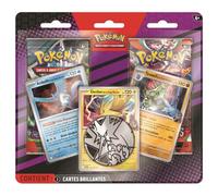 Pokémon – Pack de 2 boosters – Octobre 2025 – Blister – 3 cartes brillantes, 1 pièce