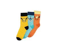Pokémon Eevee Evolution Chaussettes pour femme Multicolore Fan Merch Gaming 34 M