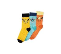 Pokémon Eevee Evolution Femme Chaussettes multicolores, multicolore, 38