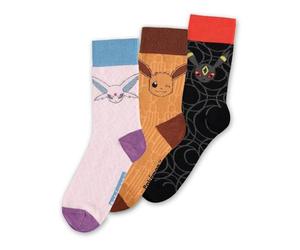 Pokémon Eevee Evolution Women's Socks Multicoloured Fan Merch, Gaming, Multi-Coloured, 42