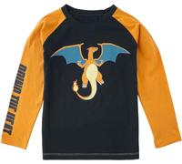 Pokémon Enfants - Dracaufeu - Bring The Heat Unisexe Manches Longues Noir/Orange 122/128 100% Coton