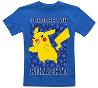 Pokémon Enfants - Pikachu I Choose You Unisexe T-Shirt Bleu 152 100% Coton