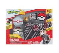 Pokémon Ensemble Ceinture à munitions Évoli Clip ‹N› Go - Figurine de Combat Évoli de 5 cm avec Ceinture et Sac Clip ‹N› Go, Plus Accessoires Honor Ball et Chrono Ball