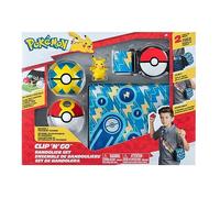 Pokémon Ensemble Ceinture à munitions Pikachu Clip N Go - Figurine de Combat Pikachu de 5 cm avec Ceinture et Sac Clip N Go, Plus Accessoires Rapide Ball et all