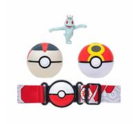 Pokémon Ensemble Ceinture Clip ‹N› Go - Comprend Une Ceinture à thème et Une Figurine de Combat Machoc de 5 cm avec des Accessoires all et Chrono Ball