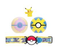 Pokémon Ensemble de Ceinture Pikachu Clip 'N' Go - Comprend Une Ceinture à thème et Une Figurine de Combat Pikachu de 5,1 cm avec Balle de guérison et Accessoires Quick Ball