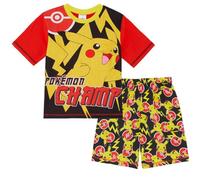 Pokémon Ensemble Pyjama Short pour garçon Pikachu Le Champion - 7-8 Ans 128cm