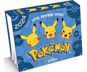 Pokémon - Éphéméride 2024 - Une année avec Pokémon - Avec des informations sur les Pokémon, des coloriages, des jeux et des scènes de cherche-et-trouve - Dès 5 ans