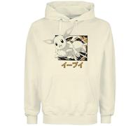 Pokémon Évoli Homme Sweat-Shirt à Capuche Naturel 80% Coton, 20% Polyester Regular