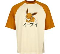 Pokémon Évoli Homme T-Shirt Oversize Marron XL 100% Coton Oversize