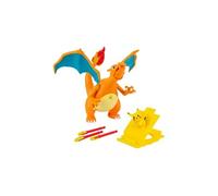Jazwares Figurine Pokémon interactive Deluxe Dracaufeu Fly avec Pikachu et lanceur 15 cm