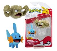 Pokémon Figurine Jouet 5 cm Gobou & Racaillou Figure de Combat Nouvo 2023 - sous Licence Officielle Jouet