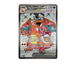 Pokémon - Flammes Obsidiennes - Carte Dracaufeu ex 215/197 Ultra Rare - Carte Full Art (entièrement illustrée)