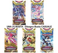 Pokemon - GA61214, âge 0-14 Ans, lumière sidérale 1 Paquet Unique enveloppe Booster épée et Bouclier 10 Cartes Artwork Random (Italien)