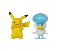 Pokémon – Pack 2 figurines de combat Pikachu & Coiffeton – 5 cm – Détails authentiques
