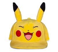 Pokémon Happy Pikachu Unisexe Casquette Jaune One Size 80% Polyester, 20% Coton