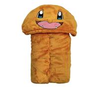 Pokémon Homadict - Plaid à Capuche Salamèche - 120x150cm - Doux & Confortable - Licence Officielle