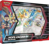 Pokémon Hops Zacian-ex Boîte de collection (4 boosters, cartes promo et autocollants photo) - Allemand