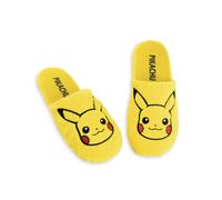 Pokémon Chaussons Pikachu pour adultes | Mules d'intérieur unisexes à motif Pikachu pour adultes, jaunes | Chaussons en fourrure Pocket Monster | Chaussures de chambre classiques, cadeaux