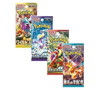 Pokémon JCC 4 paquets Pokémon japonais | Pokémon Booster Bundle japonais | Titan authentifié | Sélection de pack Pokémon