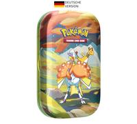 Pokémon JCC DE Cartes À Collectionner : Mini boîte de Rangement colorée Paldea : Psiopatra & Ampharos (2 boosters, 1 Planche d'autocollants)