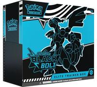 Pokémon JCC : Scarlet & Violet - Coffret Dresseur d'Élite Black Bolt Zekrom, 1 Carte Thundurus Full-Art, 9 boosters et Accessoires Premium