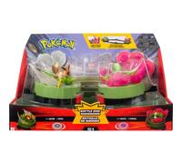 Pokémon - Jeu Battle Disc Showdown - Évoli et Tarsal | Deux lanceurs de disques de combat avec disques, figurines de Évoli et Tarsal, et arène