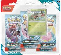 Pokémon Jeu DE Cartes À COLLECTER : Pack de 3 Blister Carmesin & Pourpre - Compagnon de Voyage : Yanmega (3 boosters & 1 Carte Promo holographique)