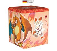 Pokémon - Jeu de Cartes à Collectionner : boîte de Rangement de feu : Dracaufeu (3 boosters et 1 pièce)