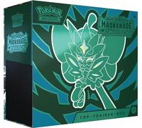 Pokémon Jeu de Cartes à Collectionner : Coffret Dresseur Haut de Gamme Karmesin & Pourpre - Mascarade au crépuscule (1 Carte Promo Plein écran avec Masque Vert Turquoise, 9 boosters et Accessoires de
