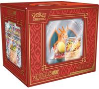 Pokémon Jeu de Cartes à Collectionner : Collection Super Premium Glurak-ex (3 Cartes holographiques, 1 Figurine d'affichage de Cartes et 10 boosters)