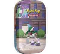 Pokémon - Jeu de Cartes à Collectionner : Mini boîte à étain Illumina City : Galagladi & Viscora (2 boosters, 1 Carte illustrée et 1 Feuille d'autocollants)