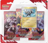 Pokémon - Jeu DE Cartes À Collectionner : Pack de 3 Blister Carmesin & Pourpre - Rivaux éternels : Zebritz (3 boosters & 1 Carte Promo holographique)