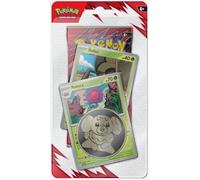 Pokémon Jeu de cartes à collectionner TCG Scarlet & Violet Destined Rivals Premium Checklane Booster Pack avec pièce de monnaie et 3 cartes promotionnelles (1 paquet) Rabsca et Rellor