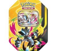 Pokémon Jeu de Cartes à Collectionner : Tin-Box Mega Forces - Mega Zeraora-ex (4 boosters et 1 Carte Promo holographique)