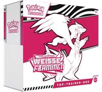 Pokémon - Jeu de Cartes à Collectionner : Top Trainer Box Carmesin & Purple - Flammes Blanches : Reshiram (1 Carte Promo Plein écran avec boréens, 9 boosters et Accessoires Premium