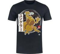 Pokémon T-shirt Kadabra Homme Manches courtes Noir XL 100% coton Coupe standard