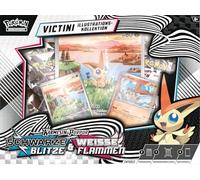 Pokemon Karmesin & Purpre Flash noir et flammes blanches Victini Collection d'illustration - Allemand Emballage d'origine et BB Toy-Trades-Toploader
